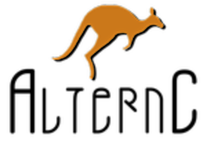 Logo de AlternC un kangourou brun avec  AlternC &eacute;crit en noir dessous