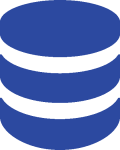 Illustration de l'h&eacute;bergement une pille de disques bleus