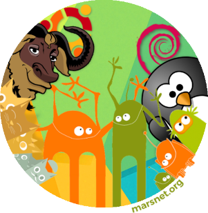 Badge Logiciels Libres un GNU un Tux 