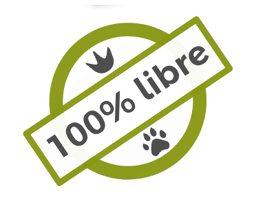 Inscriptions noir sur fond vert, comme un tapon ou il est &eacute;crit 100 % libre