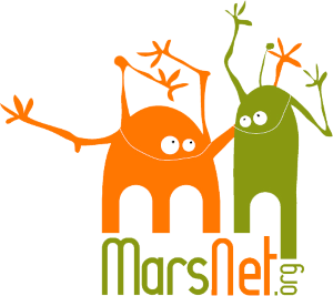 Logo de Marsnet deux personnage formant un m et unn et l'inscription en dessous marsnet.org